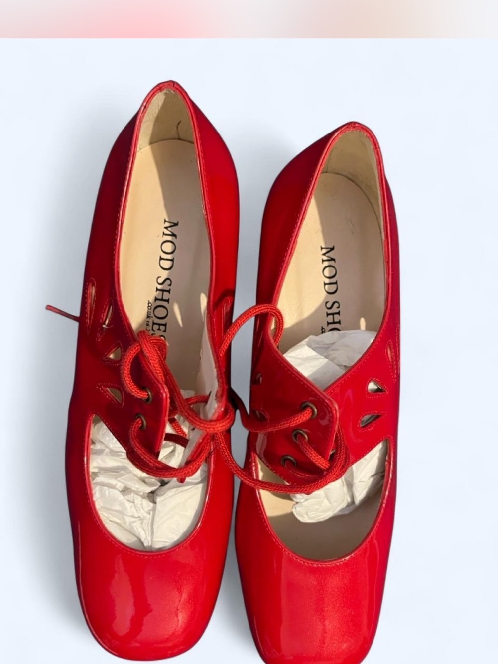 Mod Shoes The Marianne red patent leather 1960’s style Mary Jane